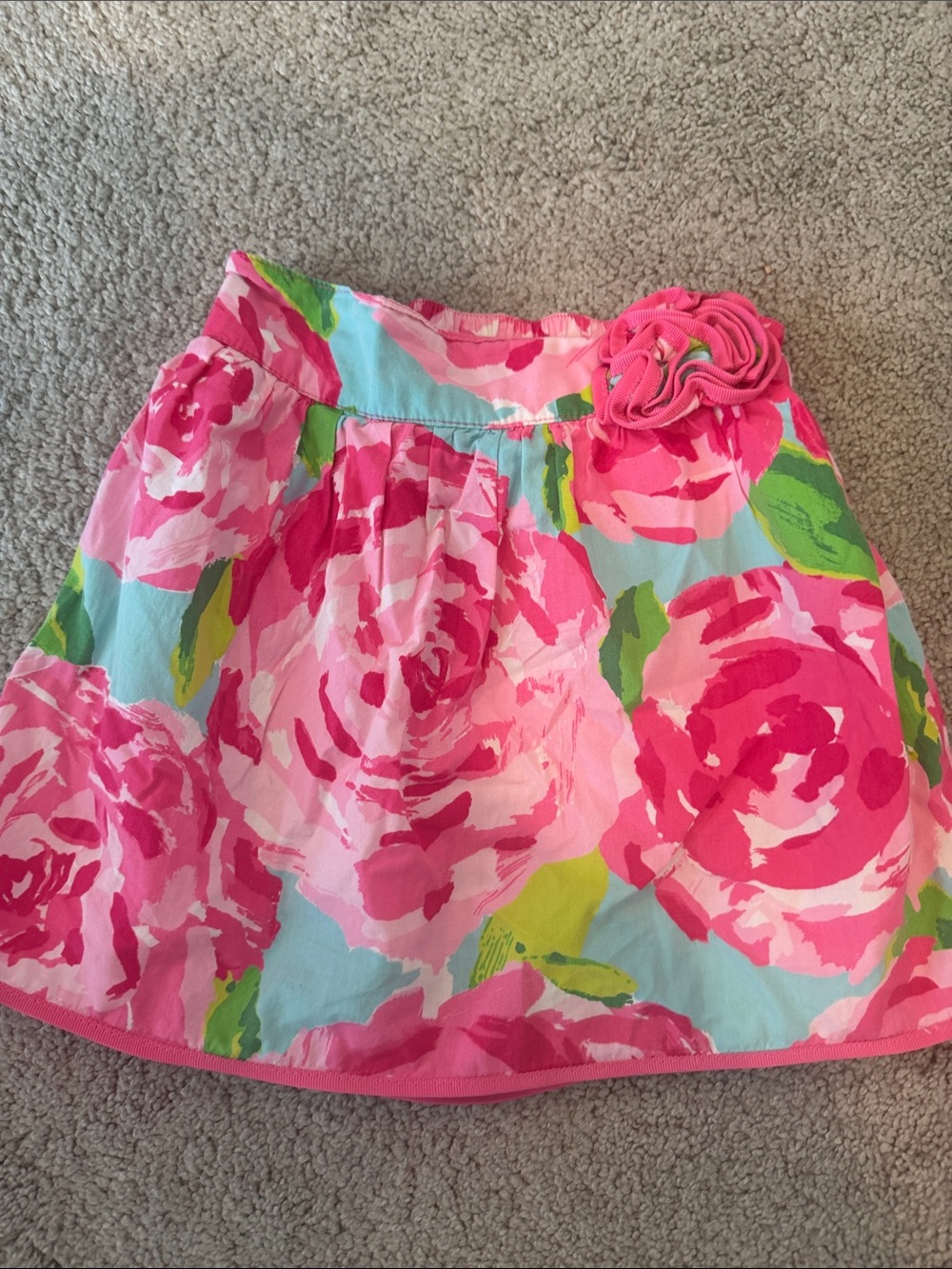 Lilly Pulitzer girls hottie pink first impressions skirt